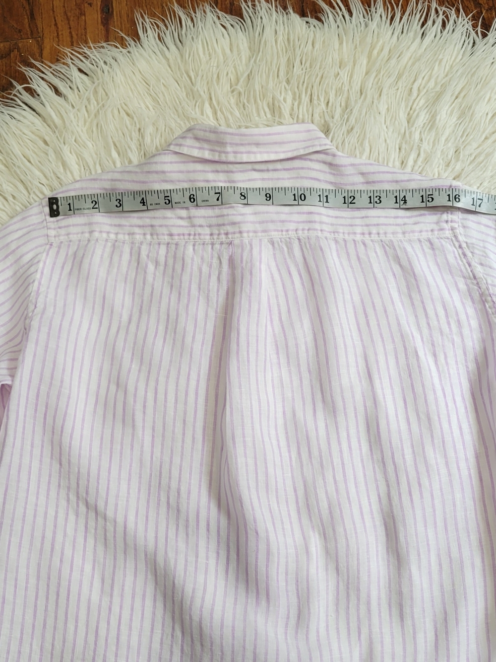 UNIQLO Light Pink & White Striped Button-Up Shirt - Picture 9 of 9